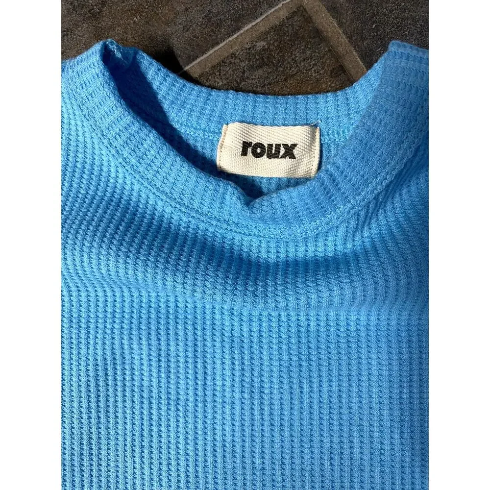BOYS SPRING/SUMMER RIBBED BLUE ROMPER SIZE 12-18M